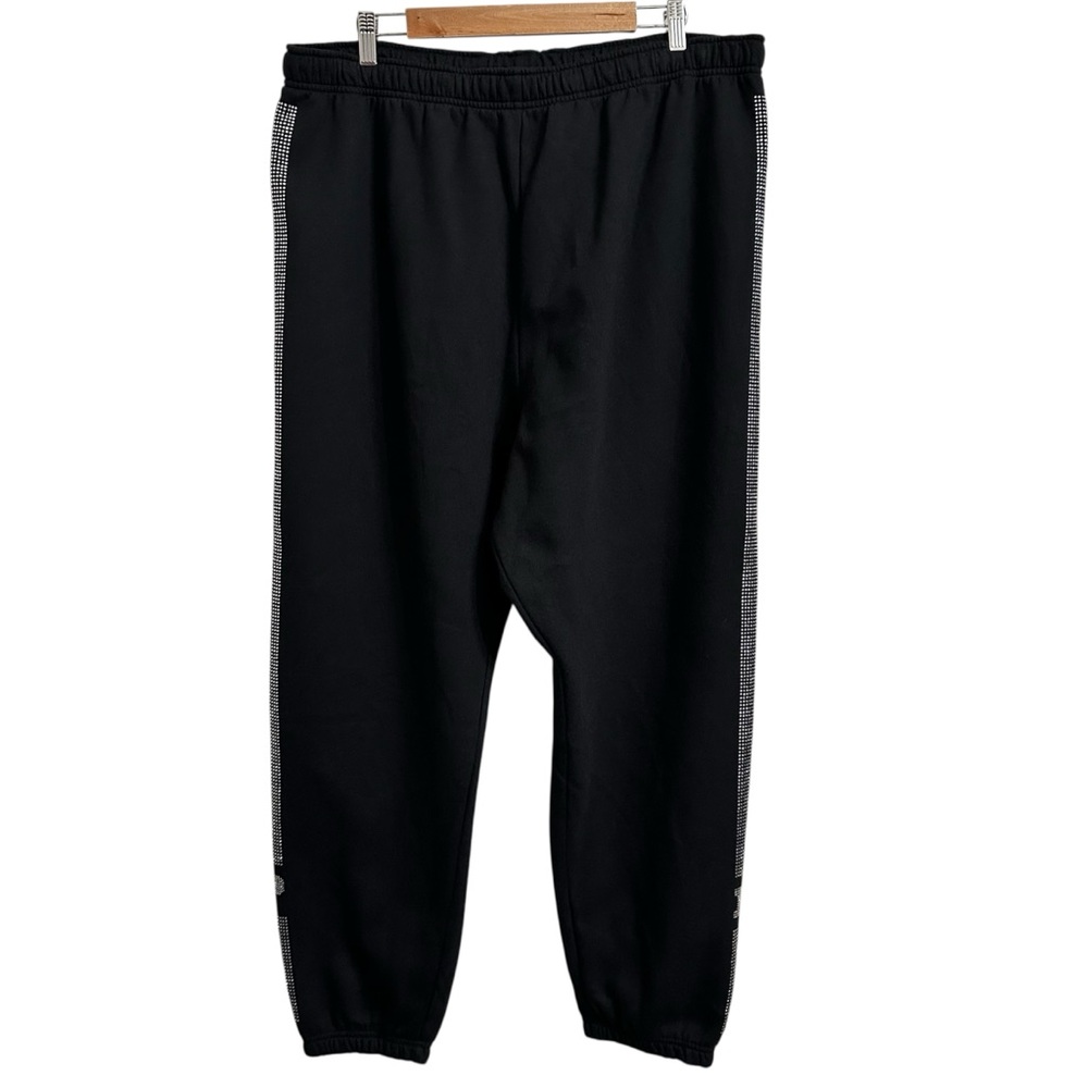 NWT PINK Victoria's Secret Track Pants with Side Rhinestones Fleece Sweatpants - Picture 2 of 7